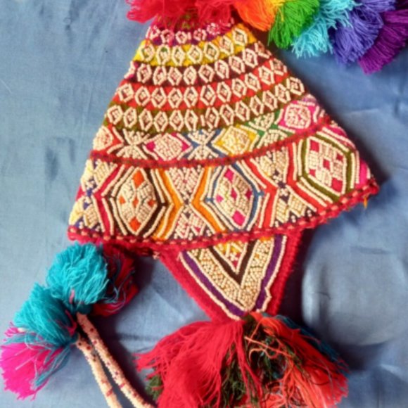 Peruvian Handmade Unisex Chullo hat cap - winter warm - ceremonial Shaman main image 7